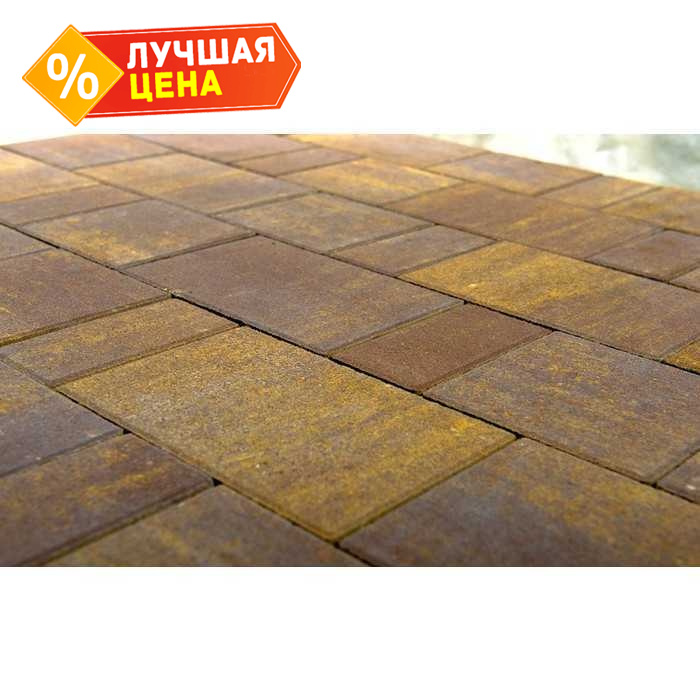 Плитка тротуарная BRAER Старый город Ландxаус Color Mix Мускат, толщина 60 мм