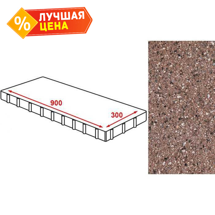 Плита тротуарная Готика Granite FERRO, Емельяновский, 900x300x80 мм