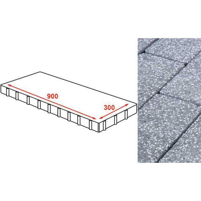 Плита тротуарная Готика Granite FINERRO, Суxовязский 900x300x80 мм